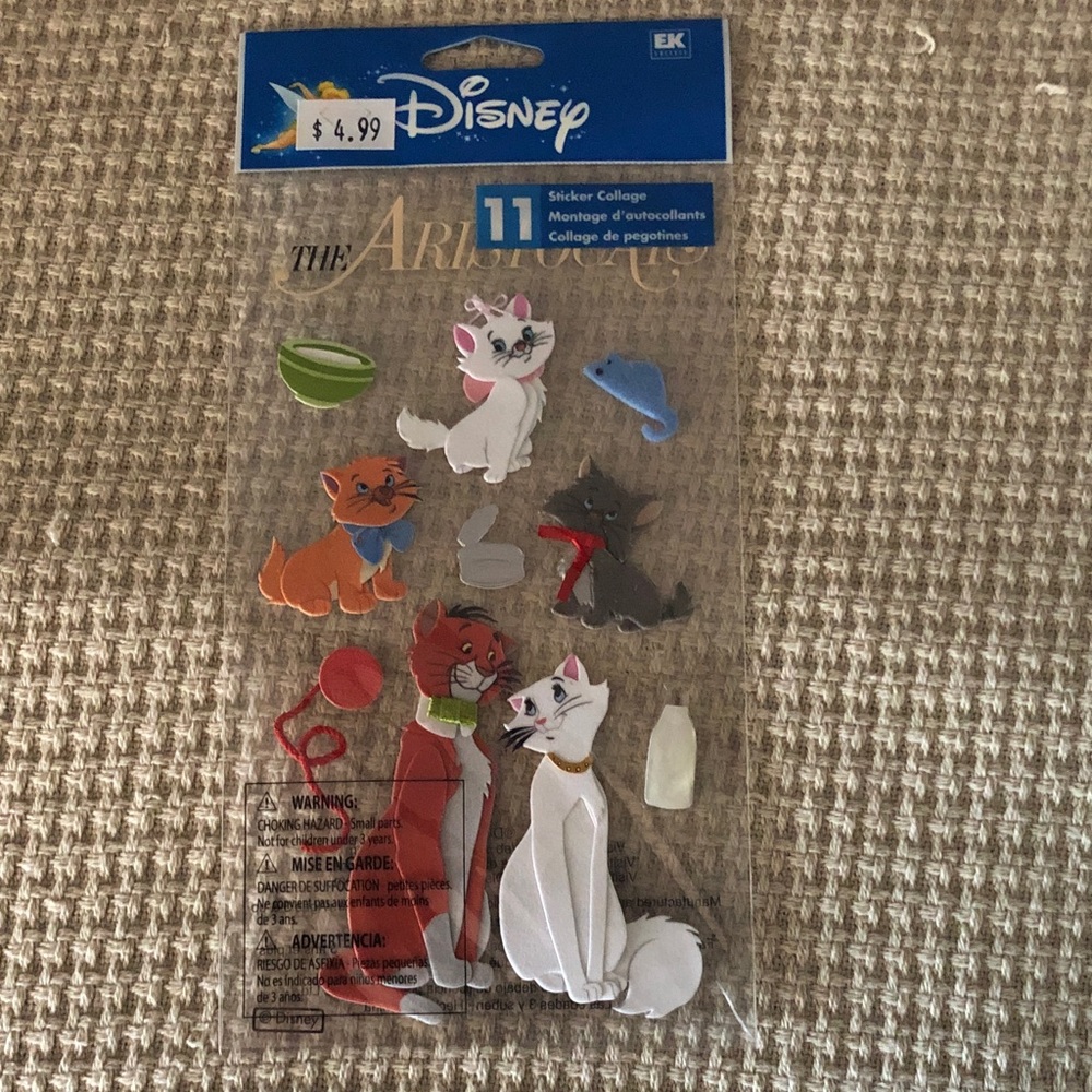 Disney Aristocats Colorful Cat Sticker Pack